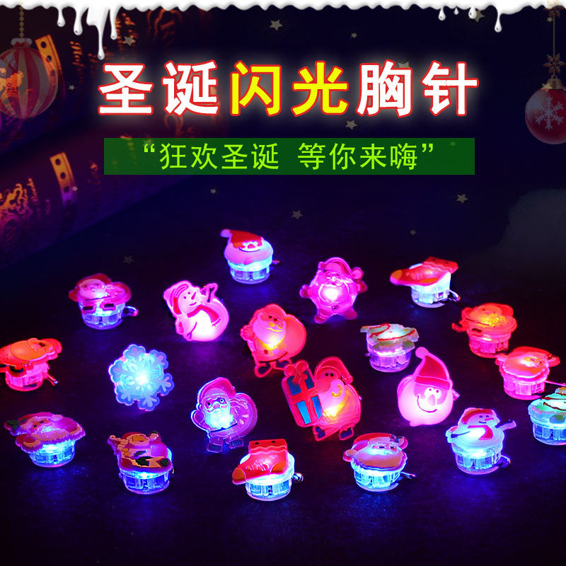 Wholesale Christmas necklace luminous  brooch watch ring